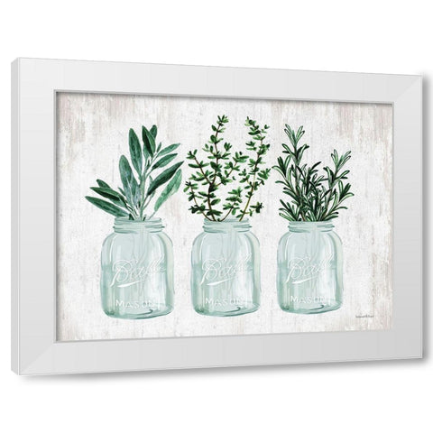 Herb Trio White Modern Wood Framed Art Print by lettered And lined