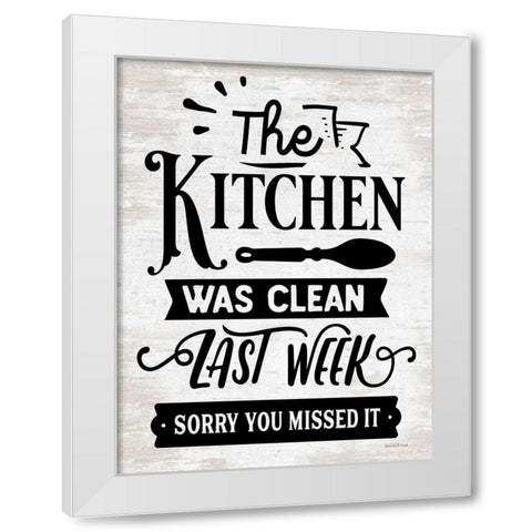 Clean Last Week White Modern Wood Framed Art Print by lettered And lined