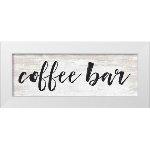 Coffee Bar White Modern Wood Framed Art Print by Lettered And Lined