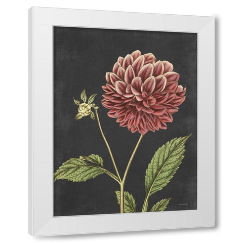 Dahlia White Modern Wood Framed Art Print by Lettered And Lined