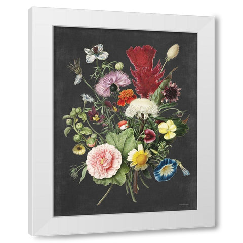 Vintage Bouquet White Modern Wood Framed Art Print by Lettered And Lined