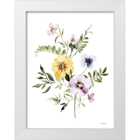 Wildflowers II White Modern Wood Framed Art Print by Lettered And Lined