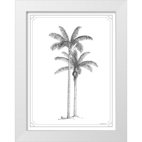 Timeless Palms White Modern Wood Framed Art Print by Lettered And Lined
