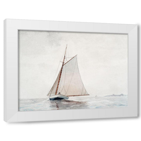 Sailing Excursion White Modern Wood Framed Art Print by Lettered And Lined