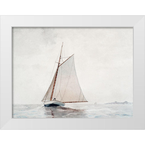 Sailing Excursion White Modern Wood Framed Art Print by Lettered And Lined