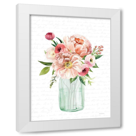 Spring Floral II White Modern Wood Framed Art Print by Lettered And Lined