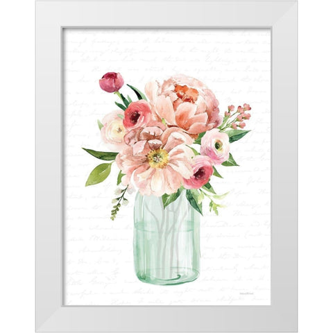 Spring Floral II White Modern Wood Framed Art Print by Lettered And Lined