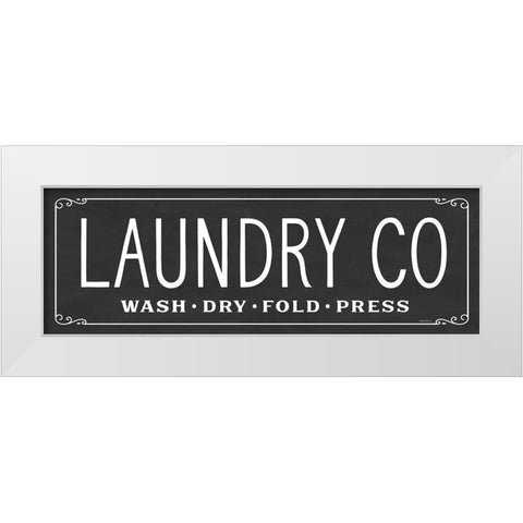 Laundry Co. White Modern Wood Framed Art Print by Lettered And Lined