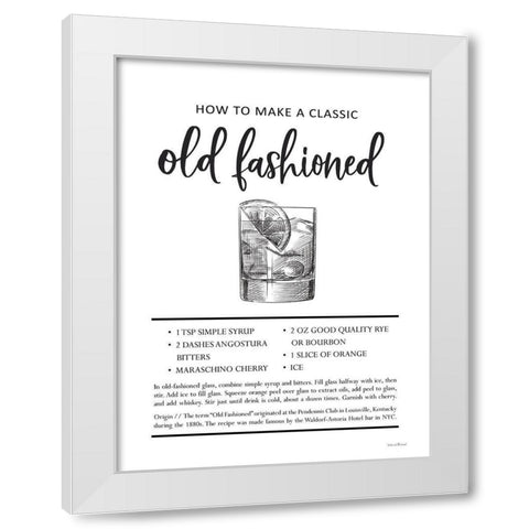 Old Fashioned White Modern Wood Framed Art Print by Lettered And Lined