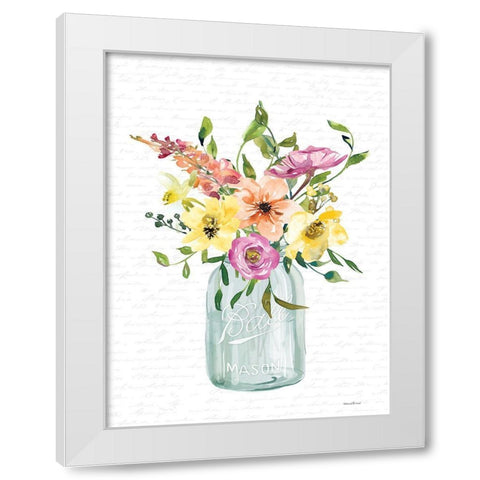 Kitchen Flowers I White Modern Wood Framed Art Print by lettered and lined