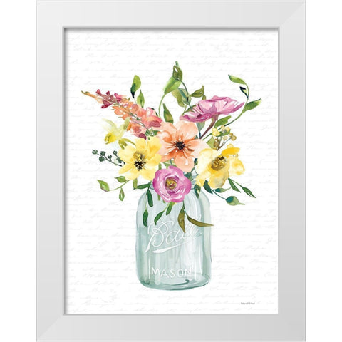 Kitchen Flowers I White Modern Wood Framed Art Print by lettered and lined