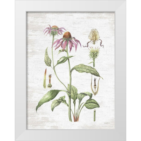 Quiet Meadow Botanical White Modern Wood Framed Art Print by Lettered and Lined