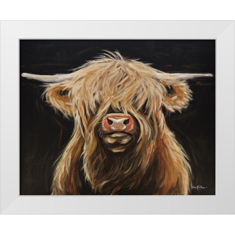 Highland Cow II   White Modern Wood Framed Art Print by Keller, Lee