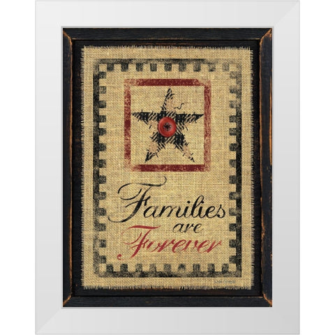 Families are Forever White Modern Wood Framed Art Print by Spivey, Linda