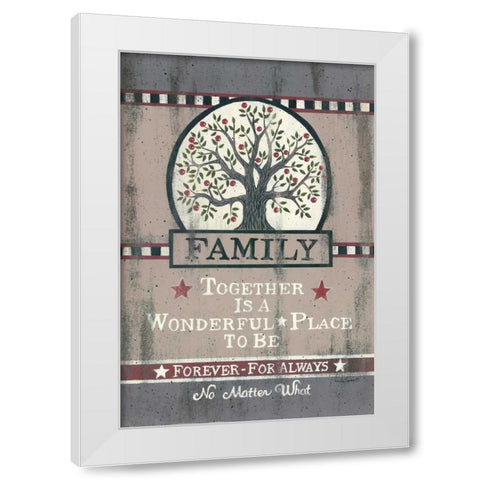 Family Tree White Modern Wood Framed Art Print by Spivey, Linda