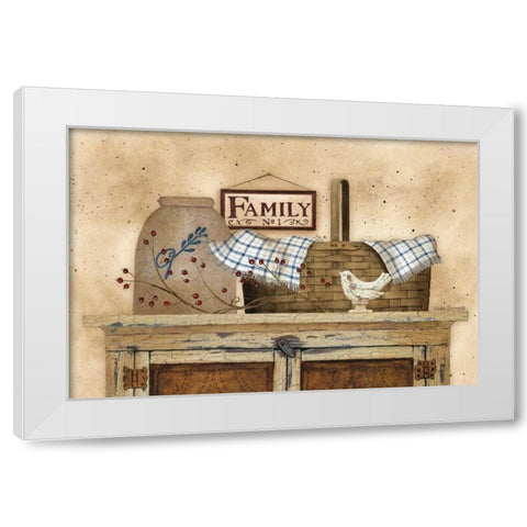 Family Still Life White Modern Wood Framed Art Print by Spivey, Linda