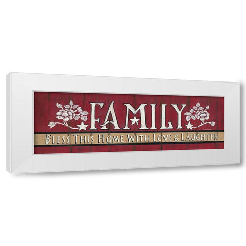 Family Blessing White Modern Wood Framed Art Print by Spivey, Linda