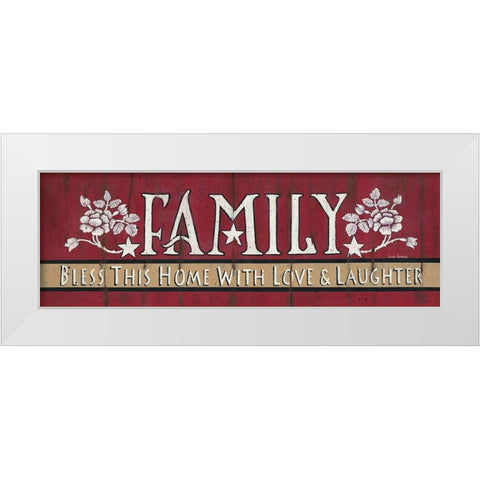 Family Blessing White Modern Wood Framed Art Print by Spivey, Linda