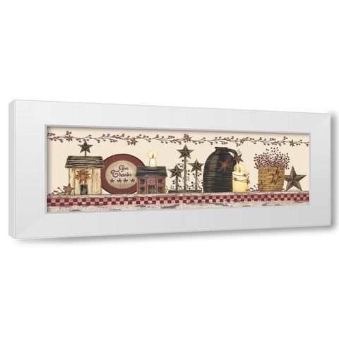 Give Thanks Still Life White Modern Wood Framed Art Print by Spivey, Linda