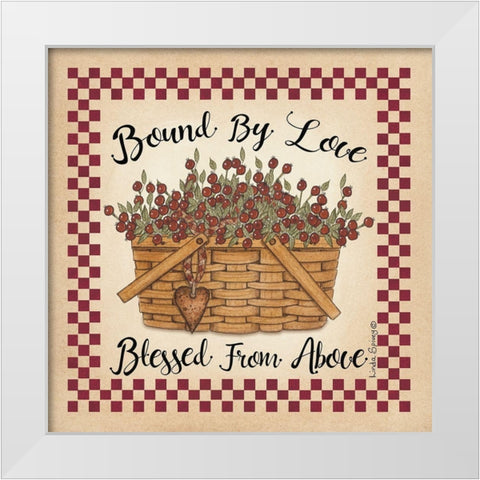 Bound By Love White Modern Wood Framed Art Print by Spivey, Linda