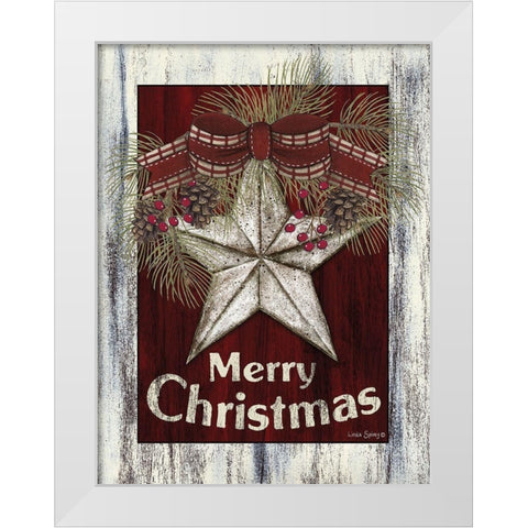 Christmas Barn Star White Modern Wood Framed Art Print by Spivey, Linda