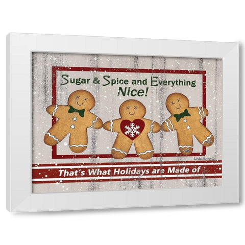 Farmhouse Gingerbread White Modern Wood Framed Art Print by Spivey, Linda