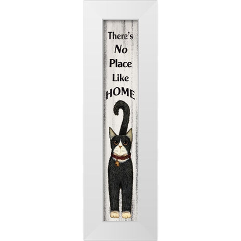 Theres No Place Like Home White Modern Wood Framed Art Print by Spivey, Linda