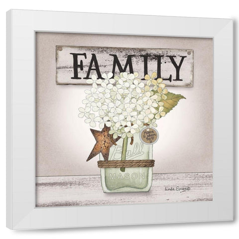 Hydrangea in Jar White Modern Wood Framed Art Print by Spivey, Linda