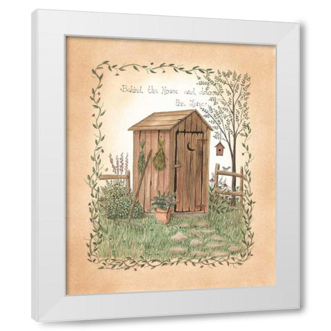 Behind the House White Modern Wood Framed Art Print by Spivey, Linda