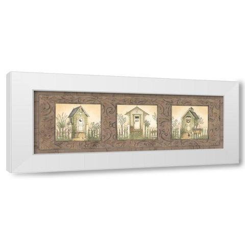 Outhouse Row White Modern Wood Framed Art Print by Spivey, Linda