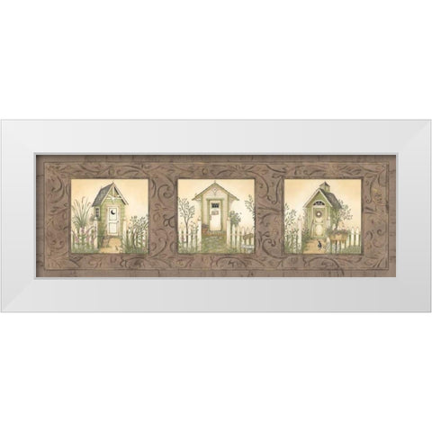 Outhouse Row White Modern Wood Framed Art Print by Spivey, Linda