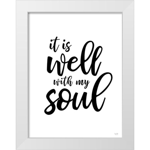 It is Well with My Soul White Modern Wood Framed Art Print by Lux + Me Designs