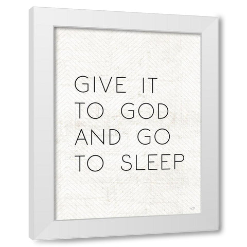 Give It and Go White Modern Wood Framed Art Print by Lux + Me Designs