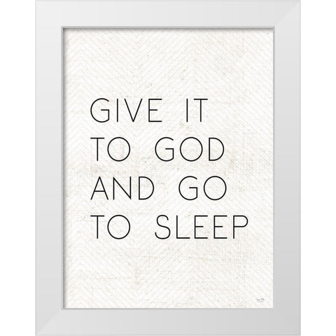 Give It and Go White Modern Wood Framed Art Print by Lux + Me Designs