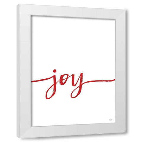 Joy White Modern Wood Framed Art Print by Lux + Me Designs