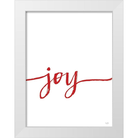 Joy White Modern Wood Framed Art Print by Lux + Me Designs