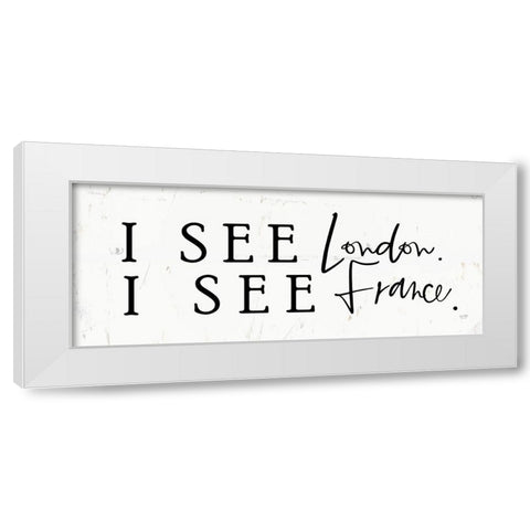 I See London    White Modern Wood Framed Art Print by Lux + Me Designs