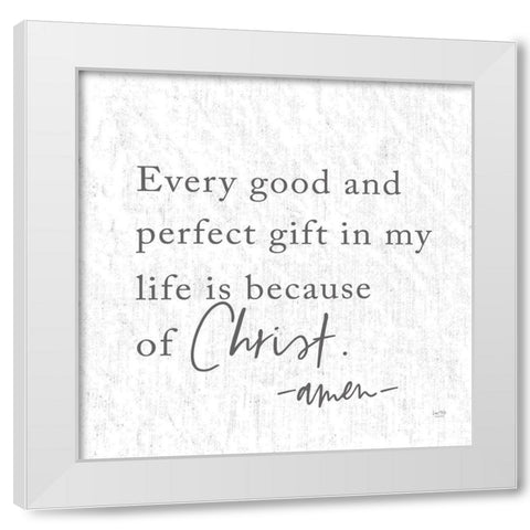 Gift from God White Modern Wood Framed Art Print by Lux + Me Designs