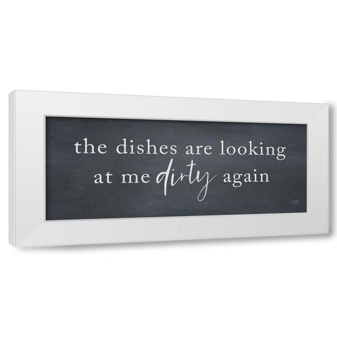 Looking at Me Dirty White Modern Wood Framed Art Print by Lux + Me Designs