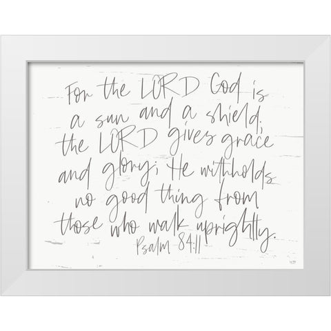 Sun and a Shield White Modern Wood Framed Art Print by Lux + Me Designs