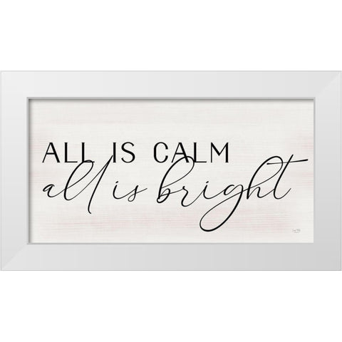 All is Calm II White Modern Wood Framed Art Print by Lux + Me Designs