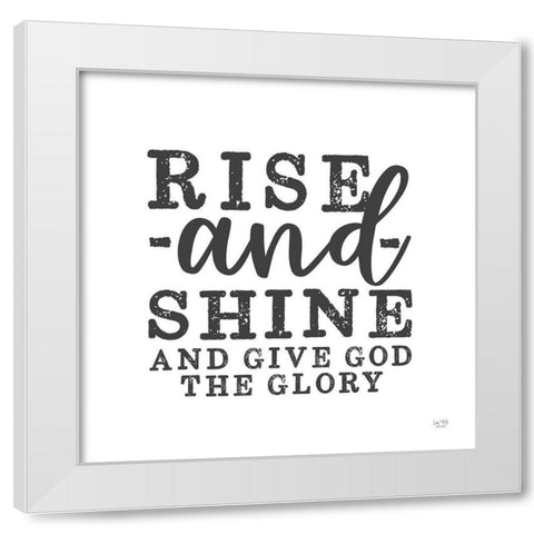 Rise and Shine White Modern Wood Framed Art Print by Lux + Me Designs