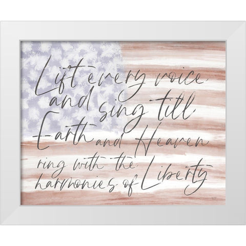 Lift Every Voice White Modern Wood Framed Art Print by Lux + Me Designs