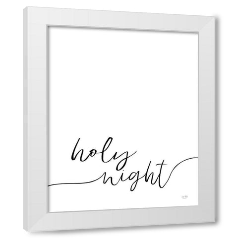 Holy Night White Modern Wood Framed Art Print by Lux + Me Designs