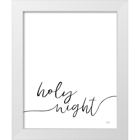 Holy Night White Modern Wood Framed Art Print by Lux + Me Designs