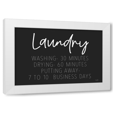 Laundry Schedule White Modern Wood Framed Art Print by Lux + Me Designs