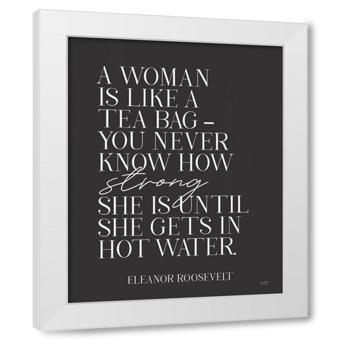 Hot Water White Modern Wood Framed Art Print by Lux + Me Designs