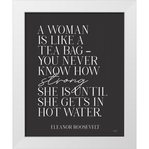 Hot Water White Modern Wood Framed Art Print by Lux + Me Designs