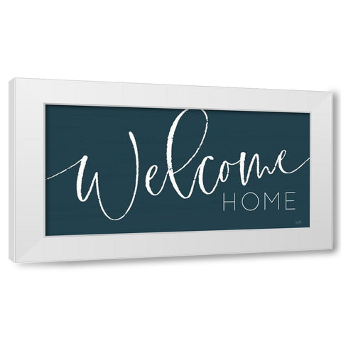 Welcome Home White Modern Wood Framed Art Print by Lux + Me Designs