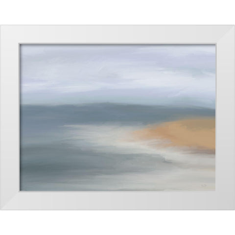 Harbor Shore White Modern Wood Framed Art Print by Lux + Me Designs